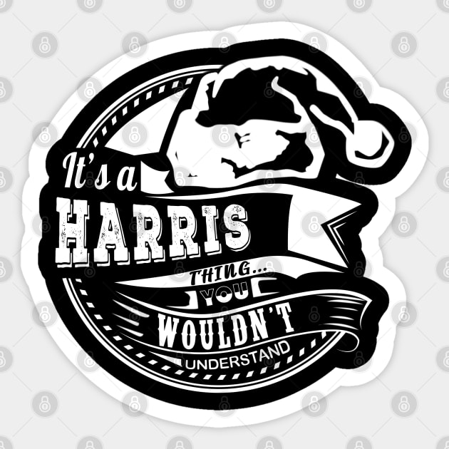It's a Harris thing - Hat Xmas Personalized Name Gift Sticker by Cave Store